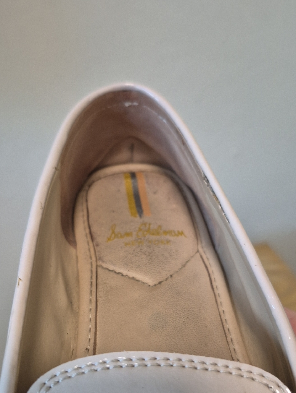 Sam Edelman Creme Rose Tucker Penny Loafer Sz 7.5 Good Condition - Picture 3 of 11